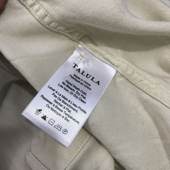 Talula Womens button down shirt Cream Collared - Picture 3 of 8